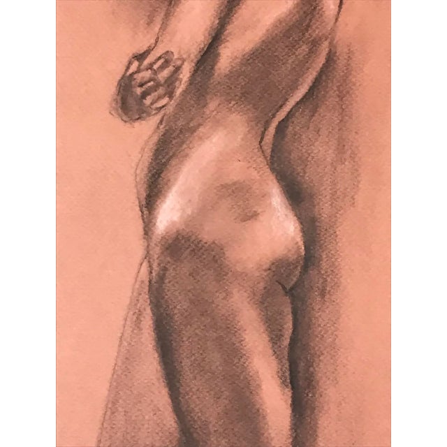 Drawing/Sketching Materials Vintage Original Drawing of a Standing Nude Woman by Barbara Dahlin For Sale - Image 7 of 9
