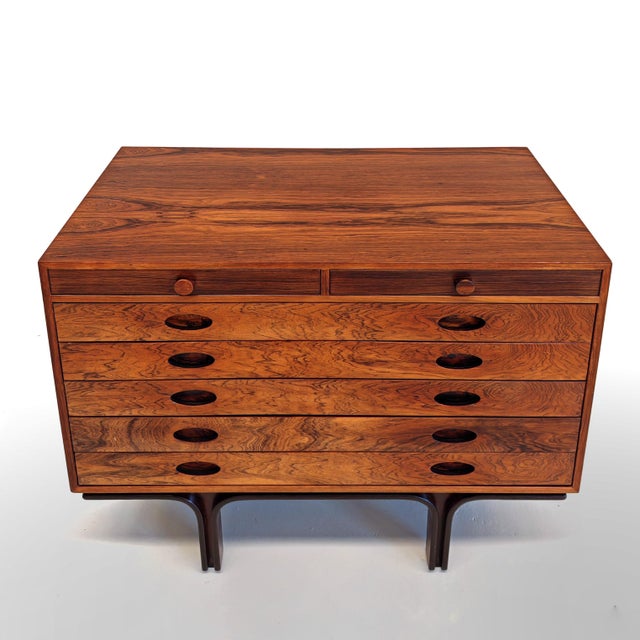 Wooden Buffet Chest of Drawers by G. Frattini for Bernini, 1950s For Sale - Image 6 of 18