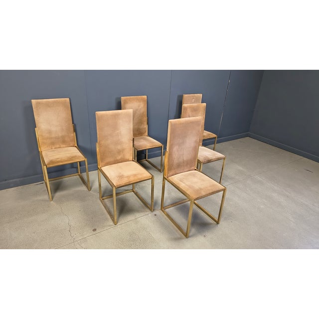 Brass Dining Chairs from Belgo Chrom, 1970s, Set of 6 For Sale - Image 13 of 16