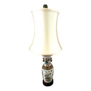 Antique Chinese Famille Porcelain Lamp