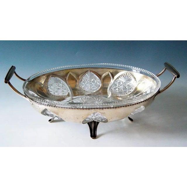 Austrian silver excellent huge bowl vienna art nouveau / made circa 1900-10 stunningly made oval silver bowl of finest...