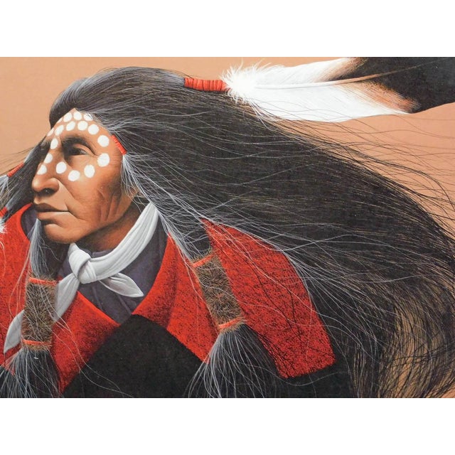 Paper Frank Howell "Red Blanket" Hand Signed Art Submit an Offer Custom Framed Last1 For Sale - Image 7 of 8