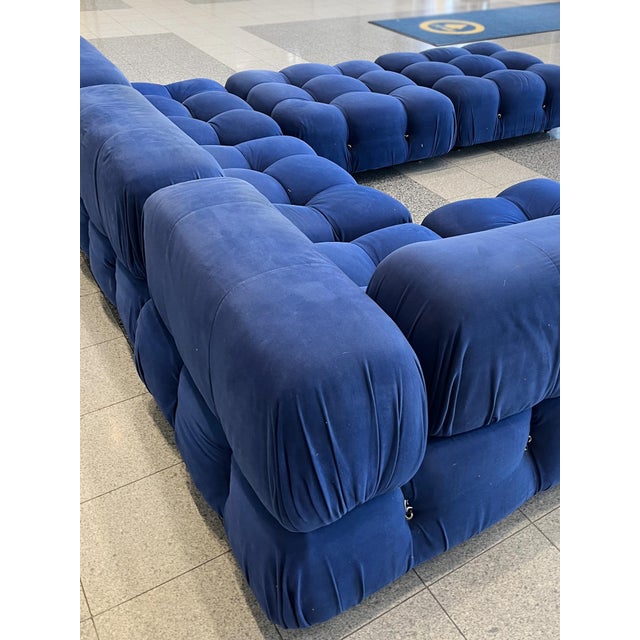 1970s Cobalt Blue Modular Sofa by Mario Bellini for B & B Italia For Sale - Image 5 of 16