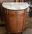 Louis XVI Marble Top Half-Moon Console Cabinets, Set of 2 For Sale - Image 4 of 6