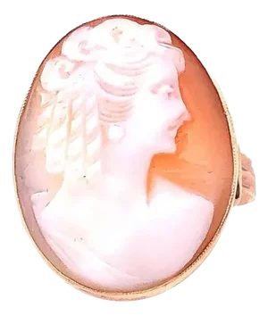 14 Karat Yellow Gold Bezeled Cameo Ring