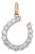 Antique Victorian 2ct Diamond Horseshoe Pendant 14k Gold Platinum Old Mine For Sale