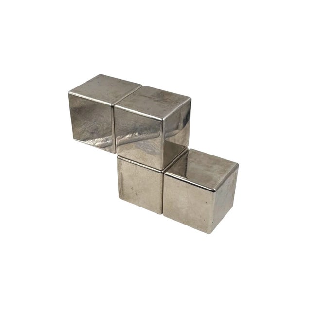 Postmodern Steel Tetris Sculpture, Italy 1980s For Sale - Image 4 of 13
