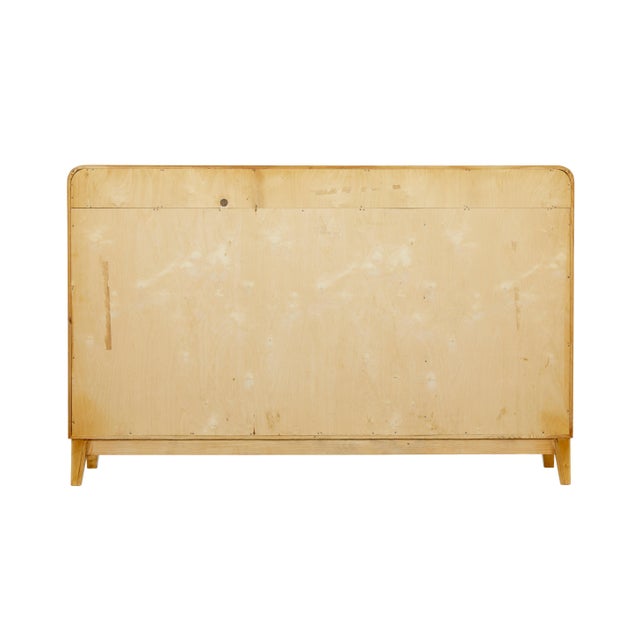 Mid-Century Modern Scandinavian Elm and Burr Low Open Bookcase by Bodafors, 1950 For Sale - Image 4 of 10