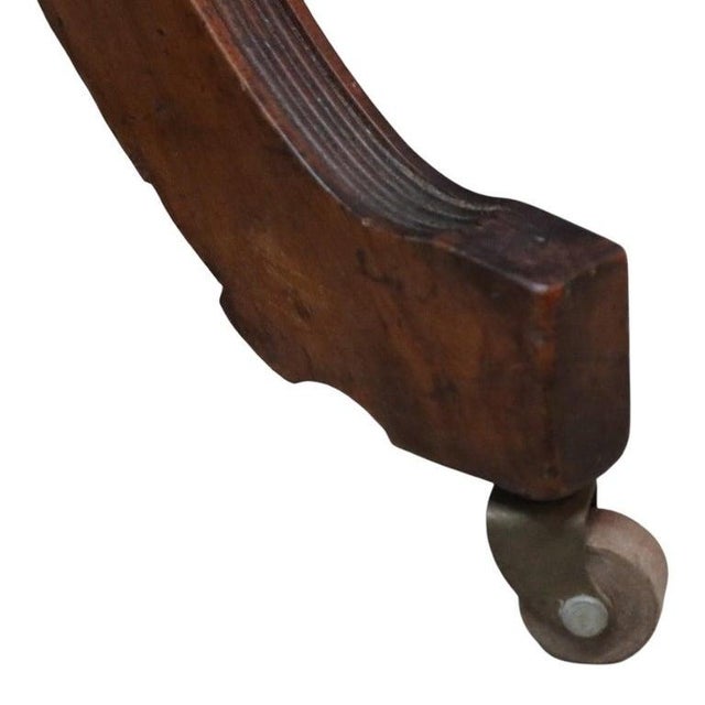 Wood Antique Eastlake Carved Walnut Square Marble Top Table C1890 For Sale - Image 7 of 11