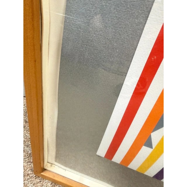1970s 1970s Yaacov Agam Signed Optical Art the Eclipse Serigraph For Sale - Image 5 of 8