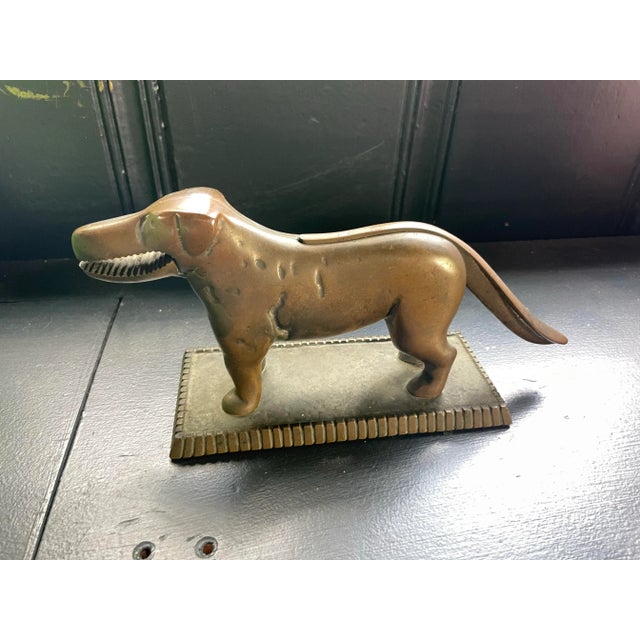Figurative Antique Dog Shaped Brass Nutcracker For Sale - Image 3 of 7