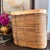 Oversized Gabriella Crespi Style Brass Trim Rattan Storage Basket For Sale - Image 9 of 9
