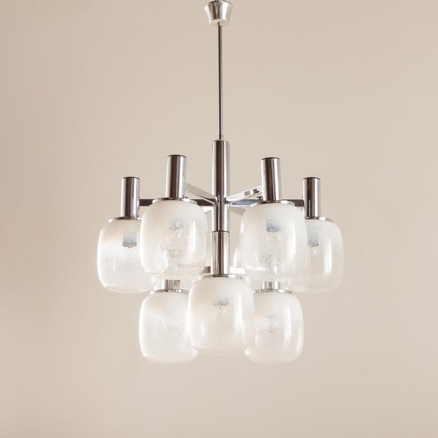 Vintage Murano Glass Chandelier by Targetti Sankey, 1970s For Sale - Image 4 of 14