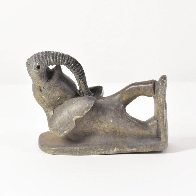Early 20th Century Shona Stone Elephant Sculpture Bookend For Sale In Denver - Image 6 of 9