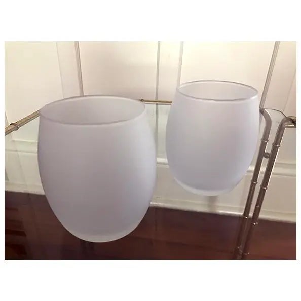 1960s 1960s Mid-Century Modern Frosted "Ghost" Lowball Glasses- Set of 7 For Sale - Image 5 of 6