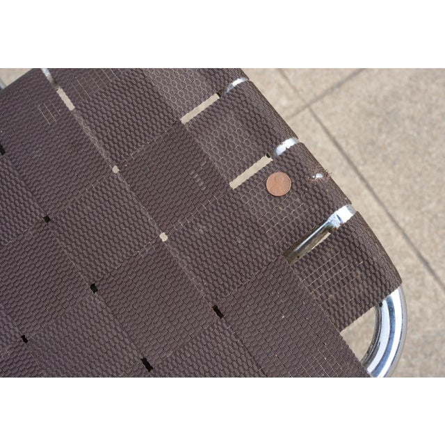 Brown 1950s Mid Century Industrial Bevco Chrome Office Desk Chair With Brown Upholstery For Sale - Image 8 of 13