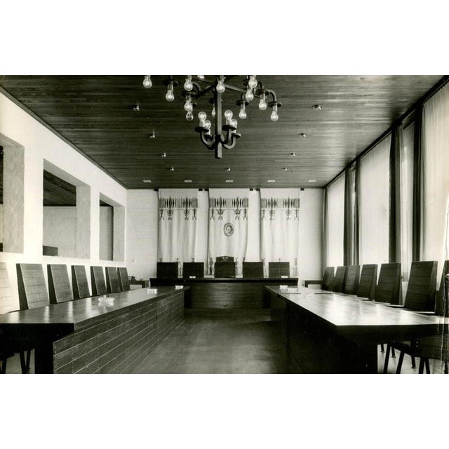 Brown Hall Budel Writing Table Town by Jan de Jong, Netherlands, 1967 For Sale - Image 8 of 18