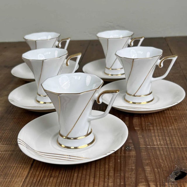 Vintage Tea Cups with Saucers from Keito Japan, 1960s, Set of 10 For Sale - Image 10 of 12