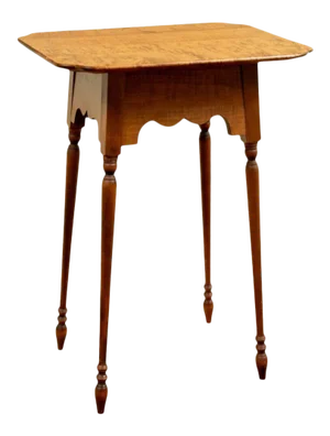 River Bend Ltd's Curly Maple Cookie Side Table
