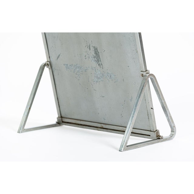 Art Deco Modernist Metal Tabletop Vanity Mirror, 1930s For Sale - Image 9 of 12