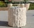 Vintage 1980s Postmodern Mactan Fossil Stone Round Side Table With Glass Top - Coastal Style For Sale In Naples, FL - Image 6 of 15