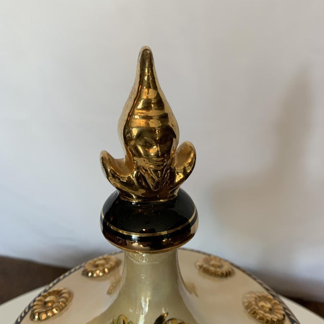 Covered Bowl on Stand from Hubert Bequet, 1930s For Sale - Image 6 of 14