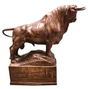Musso Emilio, Vigorous Bull, 1920s, Bronze