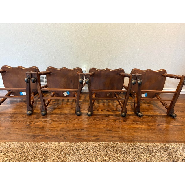 Mid 20th Century Vintage Tell City Tavern Chairs With Shepherd Casters – Set of 4 For Sale - Image 5 of 14