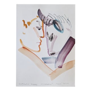 Agapi Wieruszewska, Minotaur, Motives from Greece, 2024, Watercolor on Paper For Sale