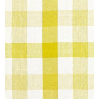 The House of Scalamandré Westport Linen Plaid Fabric, Citron For Sale