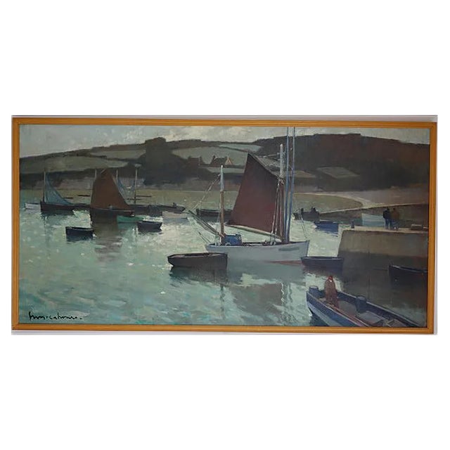 Henry Maurice Cahours, Boats in the Harbor, 1930 For Sale