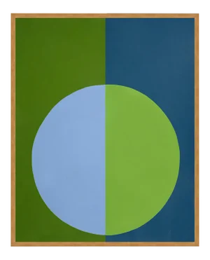 Green & Blue Forever Large Gold Framed Print by Stephanie Henderson
