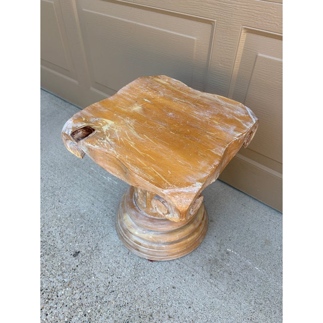Weathered Classical Column Pedestal in the Grand Tour Taste For Sale - Image 4 of 11