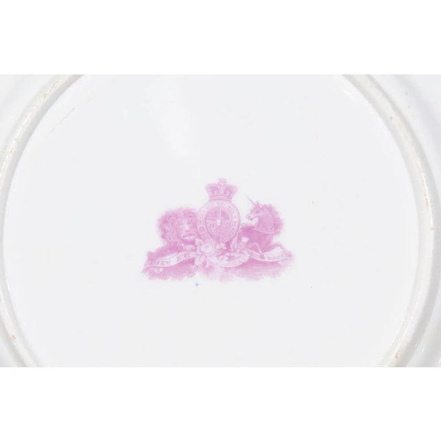 Green Antique Ridgway Porcelain Compote with Green Rim & Floral Décor For Sale - Image 8 of 9