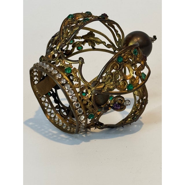 Late 19th Century Antique French Brass Religious Crown – Late 19th Century For Sale - Image 5 of 9