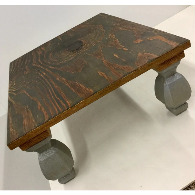 Repurposed Low Meditation Table/Plant Stand For Sale - Image 9 of 13