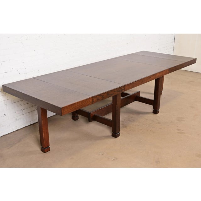 Klaus Rausch Mid-Century Brutalist Geometric Extension Dining Table, Newly Refinished For Sale - Image 13 of 13