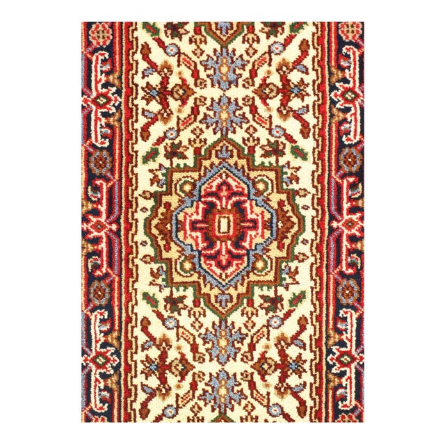 Indo Serapi design rug. Handmade Hand-knotted in fine lambswool. Lamb's Wool on a Cotton Foundation Vegetable Dyed Hand-...
