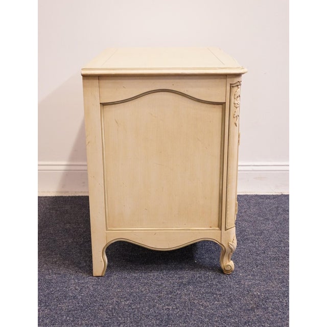 Kindel Furniture Rochelle Collection Cream Pained Country French Provincial 26" Cabinet Nightstand W. Grilled Doors 311-41-41 For Sale - Image 13 of 16
