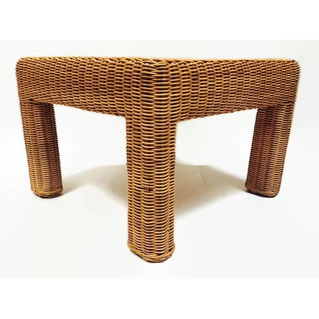 Vintage Wicker Footstool Rattan Ottoman Chairish
