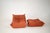 Ligne Roset Set of Togo Lounge Chair and Pouf in Crimson Tweed Fabric by Michel Ducaroy for Ligne Roset, 1973 For Sale - Image 4 of 18