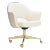 Saarinen Executive Armchair in Creme Leather on Swivel Base, Gold Edition For Sale