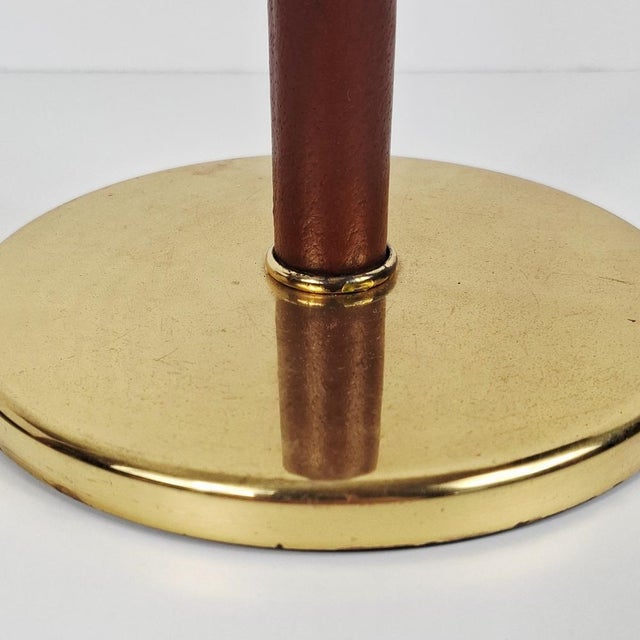 Table Lamp in Brass and Leather by Josef Frank for J.T. Kalmar, 1950s For Sale - Image 15 of 18