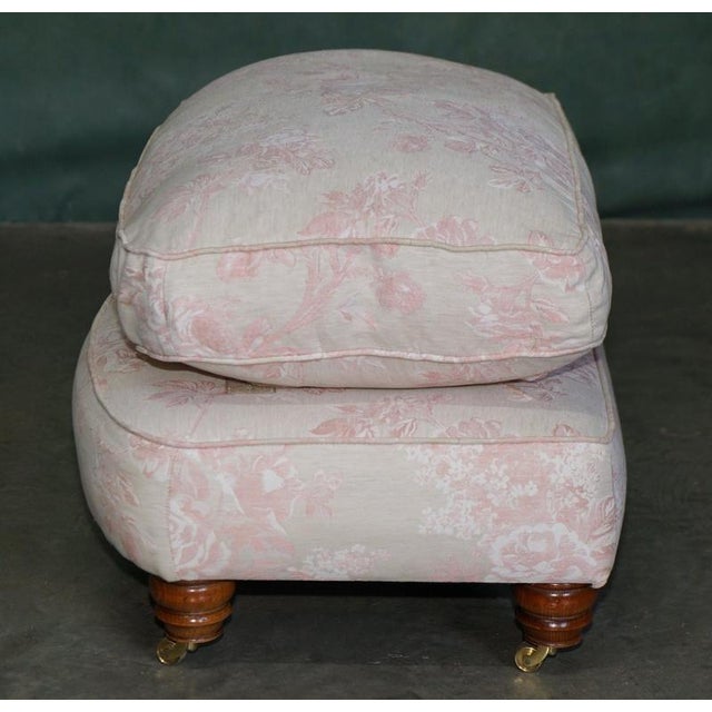 Serpentine Front Feather Filled Cushion Top Ottoman, 2010 For Sale - Image 11 of 16