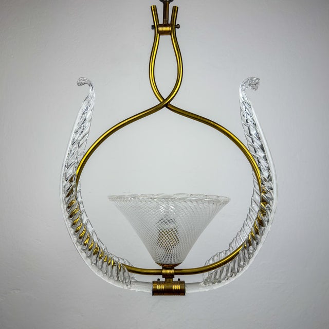 1930s Vintage Murano Glass Pendant from Barovier & Toso, Italy, 1930s For Sale - Image 5 of 18