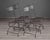 Set of Four French Iron Curule Side Chairs With Woven Strap Seats For Sale - Image 12 of 12