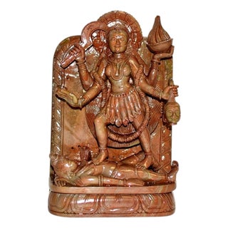 Stone Indian Goddess Kali Finely Carved For Sale