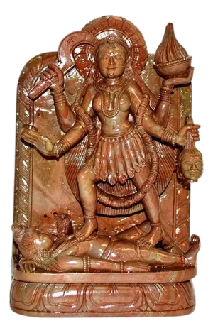 Stone Indian Goddess Kali Finely Carved