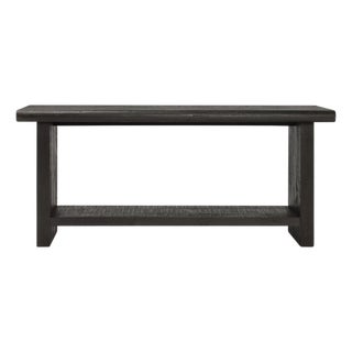 Modern Black Salvaged Wood Console Table For Sale