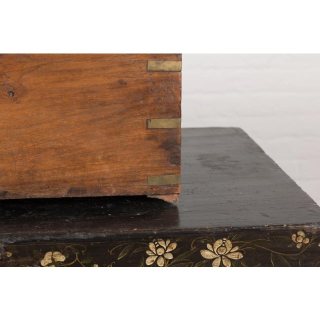 19th Century Antique Rectangular Wooden Storage Chest | Chairish